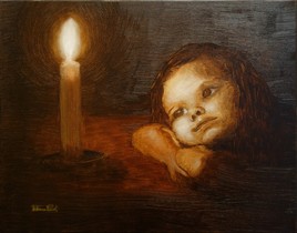 La petite fille et la bougie