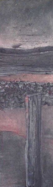 Port des Brochets, poteau d'amarrage, déclinaison de couleurs jade noir, pourpre et rose 