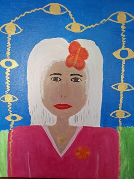 Femme aux cheveux blancs