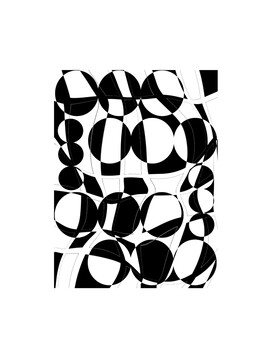 Affiche art digital géométrique