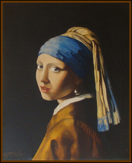 Copie de "La jeune fille &agrave; la perle" (de Vermeer)