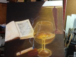 Vanit&eacute; cognac au cigare