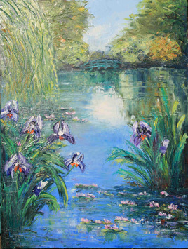 les iris chez Monet