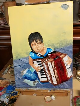 Petite joueuse d'accordéon