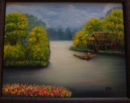 la barque sur le lac