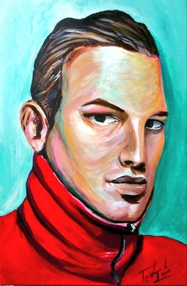 Autoportrait au pull-over rouge