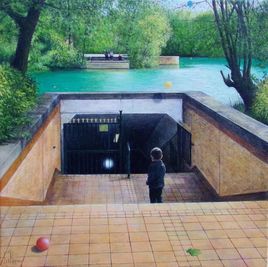 Passage sous le lac du parc de la t&ecirc;te d'or