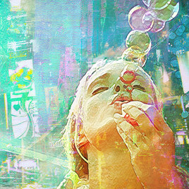 Soap bubbles Girl