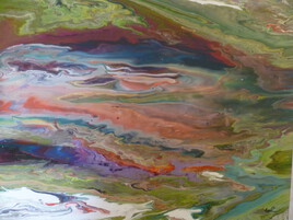 Abstrait marbré vert