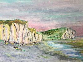 Falaises près de Mers-les-bains à marée basse