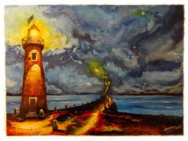 phare au port de la Houle