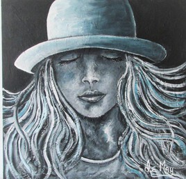 La jeune fille au chapeau bleu