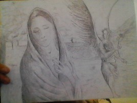 l'annociation revisit&eacute; 2     croquis preparatoire