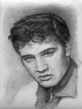 Portrait d'Elvis Presley (jeune).