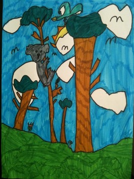 Petit Koala dans un arbre