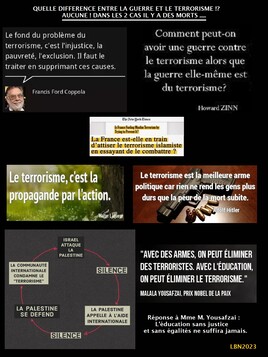 quelle diff&eacute;rence entre guerre et terrorisme ? aucune.