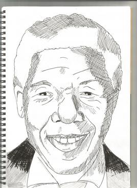 Nelson Mandela caricature