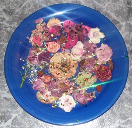 Assiette de fleurs