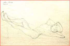 Homme allongé nu 3/3, Charles / Drawing A naked man lying on…, Charles