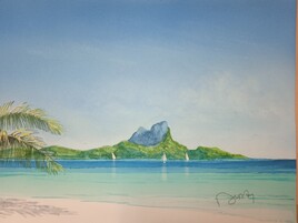 "Voiliers à Bora Bora"