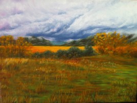 Paysage d'automne au Salagou