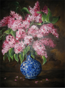 1. Le vase Delft aux lilas