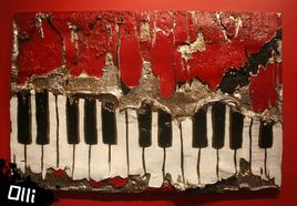 Piano de ciment abstrait