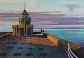 "personnages sur la digue Dieppe"