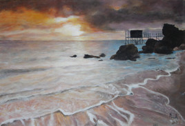 Rivage au cr&eacute;puscule