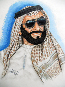 Portrait cheikh Zayed ben Sultan Al Nahyane