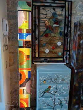 Lampadaire multicolore