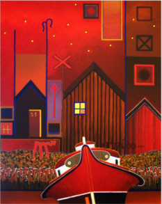 Arcachonade au port ostreicole rouge