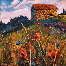 Fin de journ&eacute;e au cabanon. (Vendu)