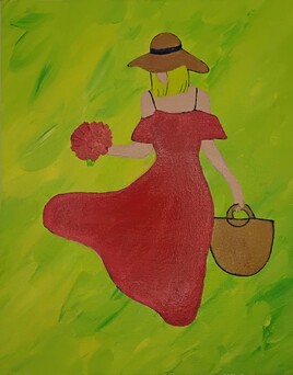 NT Art 66 La Promeneuse en rouge