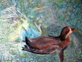 Un manchot dans l'eau