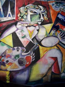 A vendre , Copie Chagall : Autoportrait