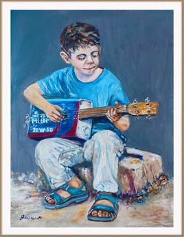 L&rsquo;enfant au bidon-guitare.