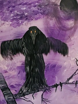 &OElig;uvre originale -sign&eacute;e par l&rsquo;artiste L&rsquo;HOMME CORBEAU