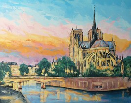 Ciel flamboyant sur Notre-Dame de Paris