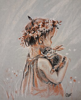 Petite fille au lapin