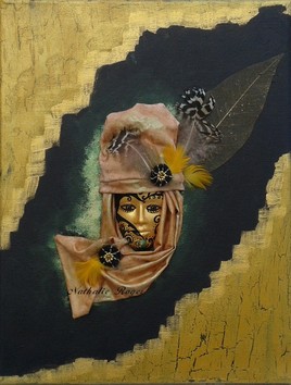 Tableau masque : "en noir et or"