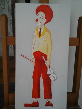 clown au violon