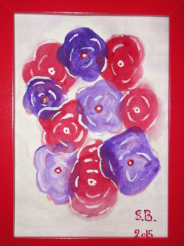 Bouquet rouge et violet par S.B. - 2015