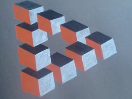 Triangle de cubes impossible