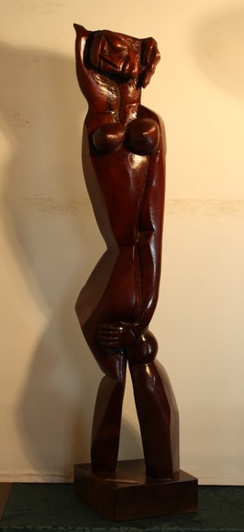 Khadidja :Sculpture sur bois.2011