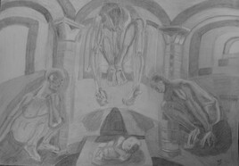 Confinement, L'Adoration des Mages en l'&eacute;glise clunisienne de Moirax.