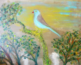l'oiseau sur sa branche