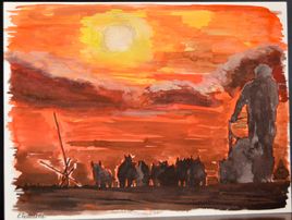 Traineau au coeur de lune