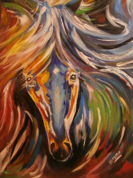 cheval coloré