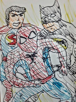 Spiderman, Batman et Superman